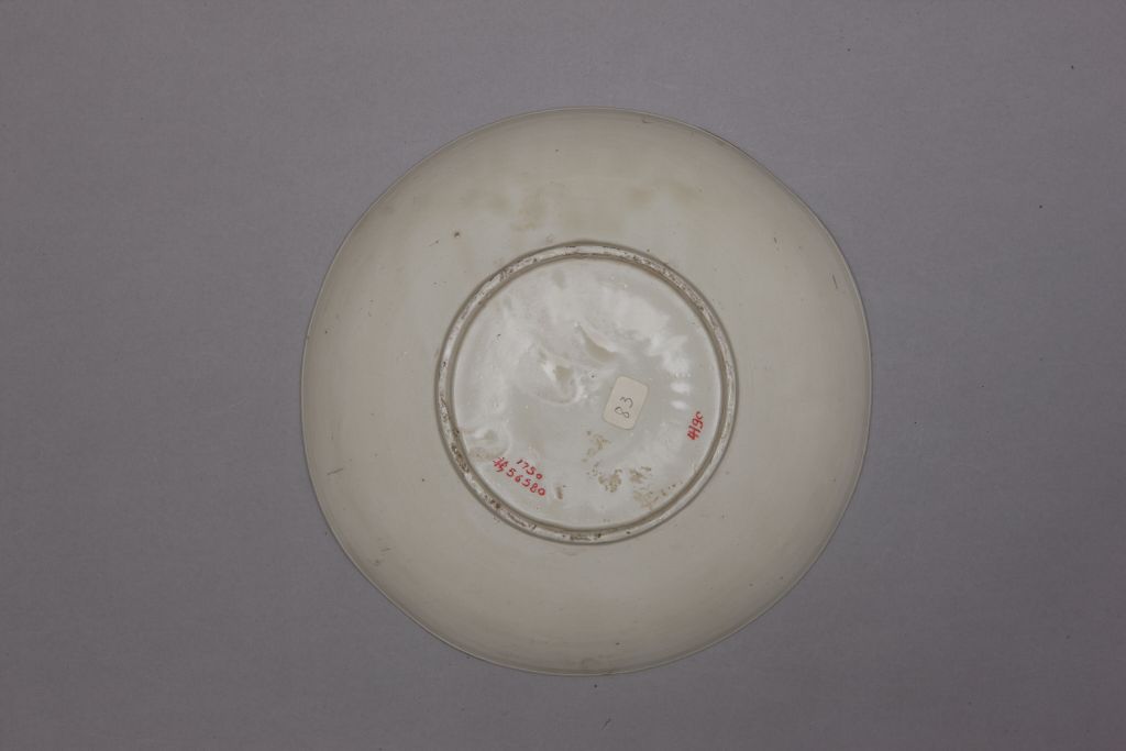 图片[3]-Dingyao white glaze printing Yunlong plate-China Archive